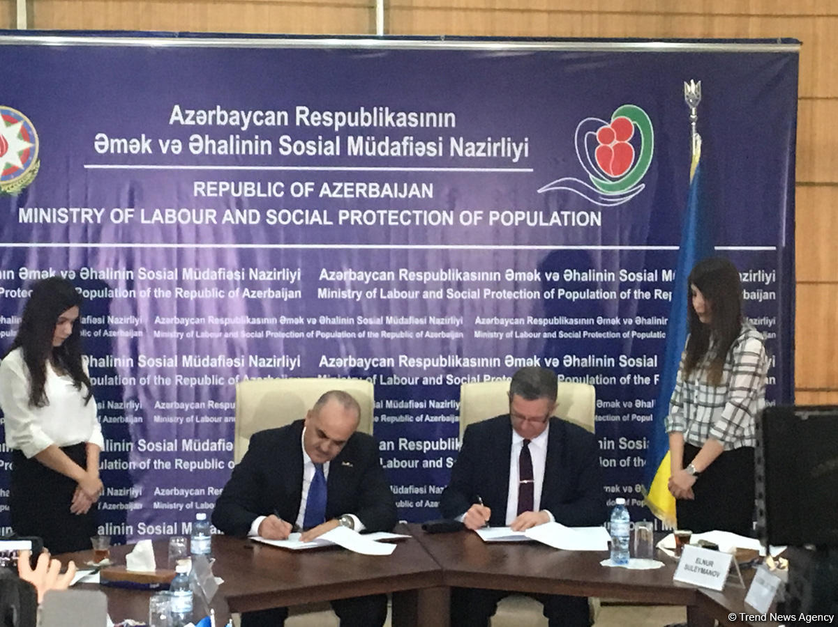 Azərbaycan və Ukrayna sosial siyasət üzrə əməkdaşlıq proqramı imzaladılar (FOTO)