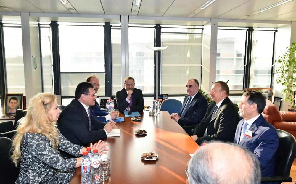Azərbaycan Prezidenti Avropa Komissiyasının enerji birliyi üzrə vitse-prezidenti ilə görüşüb  (FOTO) (YENİLƏNİB)
