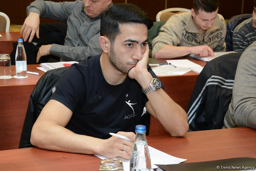 Bakıda kişi idman gimnastikası üzrə FIG beynəlxalq hakimlik kursları start götürüb (FOTO)