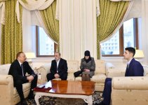 Prezident İlham Əliyev Azərbaycanın Milli Qəhrəmanı Çingiz Qurbanovun ailə üzvləri ilə görüşüb (FOTO)