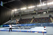 Bakı batut gimnastikası və tamblinq üzrə Dünya Kubokuna hazırlaşır (FOTOREPORTAJ)