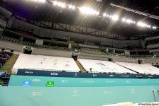 Bakı batut gimnastikası və tamblinq üzrə Dünya Kubokuna hazırlaşır (FOTOREPORTAJ)