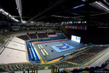 Bakı batut gimnastikası və tamblinq üzrə Dünya Kubokuna hazırlaşır (FOTOREPORTAJ)