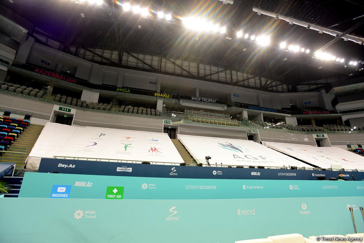 Bakı batut gimnastikası və tamblinq üzrə Dünya Kubokuna hazırlaşır (FOTOREPORTAJ)
