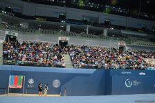 Bakıda Milli Gimnastika Arenasında batut gimanstikası və tamblinq üzrə Dünya Kuboku iştirakçılarının sınaq məşqi keçirilib FOTOREPORTAJ