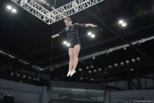 Bakıda Milli Gimnastika Arenasında batut gimanstikası və tamblinq üzrə Dünya Kuboku iştirakçılarının sınaq məşqi keçirilib FOTOREPORTAJ