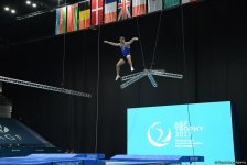 Bakıda Milli Gimnastika Arenasında batut gimanstikası və tamblinq üzrə Dünya Kuboku iştirakçılarının sınaq məşqi keçirilib FOTOREPORTAJ