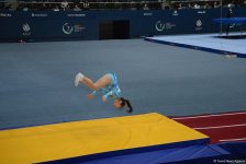 Bakıda Milli Gimnastika Arenasında batut gimanstikası və tamblinq üzrə Dünya Kuboku iştirakçılarının sınaq məşqi keçirilib FOTOREPORTAJ