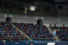 Bakıda Milli Gimnastika Arenasında batut gimanstikası və tamblinq üzrə Dünya Kuboku iştirakçılarının sınaq məşqi keçirilib FOTOREPORTAJ