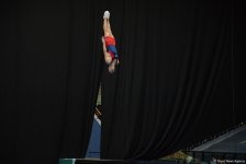 Bakıda Milli Gimnastika Arenasında batut gimanstikası və tamblinq üzrə Dünya Kuboku iştirakçılarının sınaq məşqi keçirilib FOTOREPORTAJ