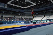 Bakıda Milli Gimnastika Arenasında batut gimanstikası və tamblinq üzrə Dünya Kuboku iştirakçılarının sınaq məşqi keçirilib FOTOREPORTAJ