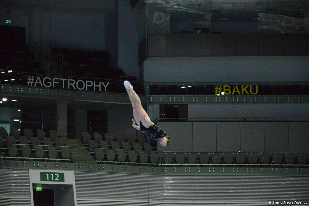 Bakıda Milli Gimnastika Arenasında batut gimanstikası və tamblinq üzrə Dünya Kuboku iştirakçılarının sınaq məşqi keçirilib FOTOREPORTAJ