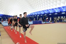 Azərbaycan gimnastları Dünya Kubokuna hazırlaşırlar (FOTOREPORTAJ)
