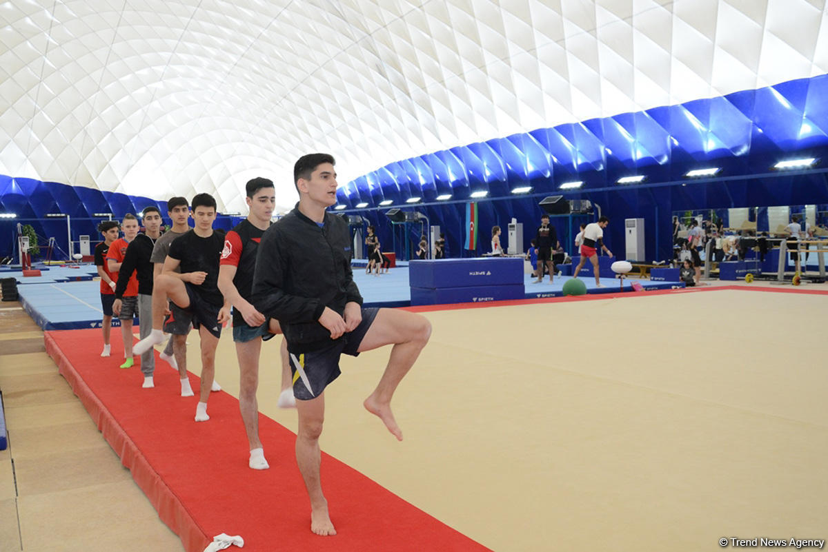 Azərbaycan gimnastları Dünya Kubokuna hazırlaşırlar (FOTOREPORTAJ)