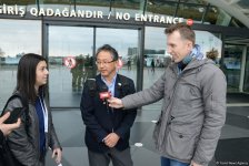 Yaponiya gimnastları Bakıdadır (FOTO)