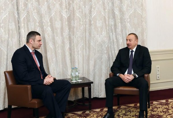 Azərbaycan Prezidenti Münxendə Kiyev şəhərinin meri ilə görüşüb (FOTO) (YENİLƏNİB)