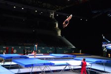 Bakıda batut gimnastikası üzrə Dünya Kuboku iştirakçılarının podium məşqləri başlayıb (FOTO)