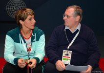 Bakıda batut gimnastikası üzrə Dünya Kuboku iştirakçılarının podium məşqləri başlayıb (FOTO)