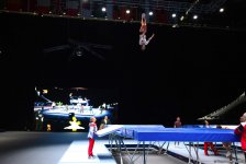 Bakıda batut gimnastikası üzrə Dünya Kuboku iştirakçılarının podium məşqləri başlayıb (FOTO)