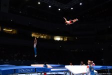 Bakıda batut gimnastikası üzrə Dünya Kuboku iştirakçılarının podium məşqləri başlayıb (FOTO)