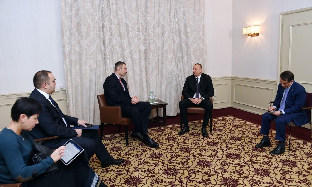 Azərbaycan Prezidenti Münxendə Kiyev şəhərinin meri ilə görüşüb (FOTO) (YENİLƏNİB)