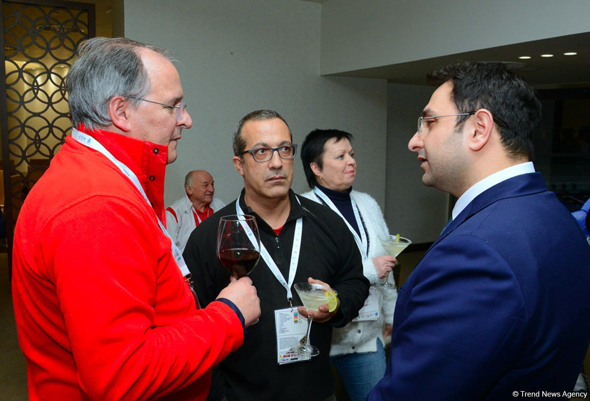 Bakıda batut gimnastikası üzrə Dünya Kubokunda iştirak edən nümayəndə heyətlərinin rəhbər və təmsilçilərinin görüşü keçirilib (FOTOREPORTAJ)