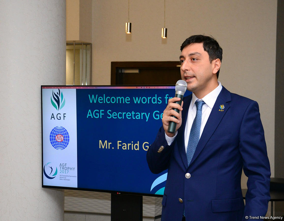 Bakıda batut gimnastikası üzrə Dünya Kubokunda iştirak edən nümayəndə heyətlərinin rəhbər və təmsilçilərinin görüşü keçirilib (FOTOREPORTAJ)