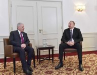 Prezident İlham Əliyevin Münhendə Türkiyənin Baş naziri ilə görüşü olub (YENİLƏNİB)  (FOTO)