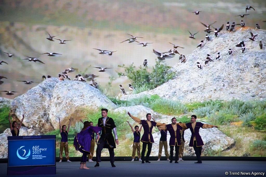 Batut gimnastikası və tamblinq üzrə Dünya kubokunun açılış mərasimi keçirilib (FOTO)