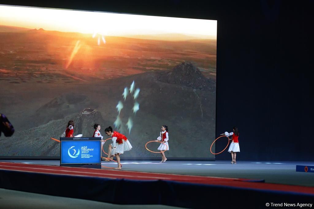 Batut gimnastikası və tamblinq üzrə Dünya kubokunun açılış mərasimi keçirilib (FOTO)