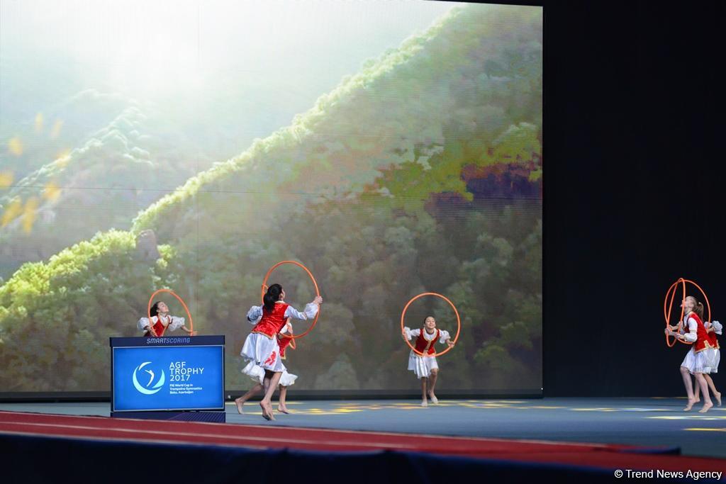 Batut gimnastikası və tamblinq üzrə Dünya kubokunun açılış mərasimi keçirilib (FOTO)
