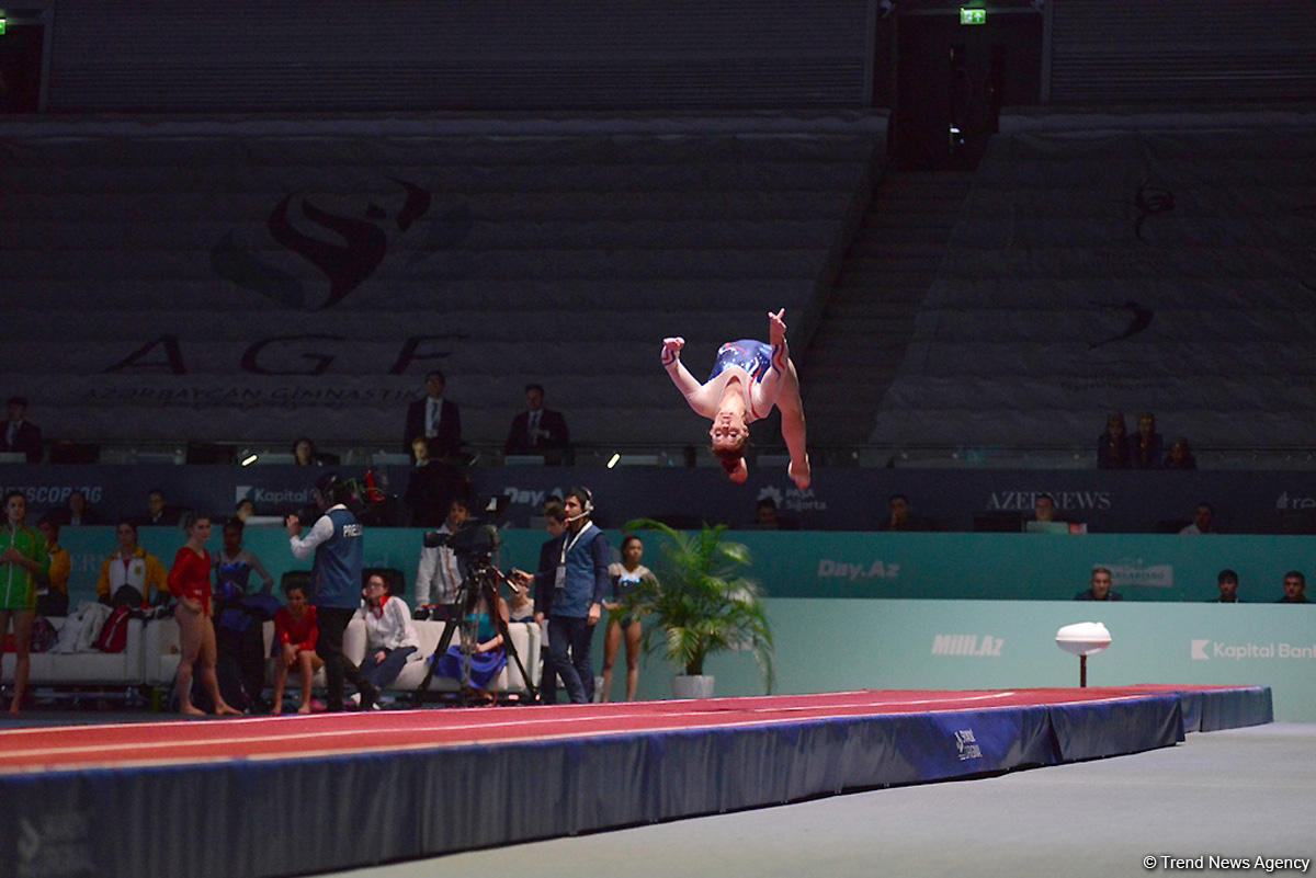 Bakıda kişilər və qadınlar arasında batut gimnastikası və tamblinq üzrə FIG Dünya kubokunun təsnifat yarışları (FOTOREPORTAJ)