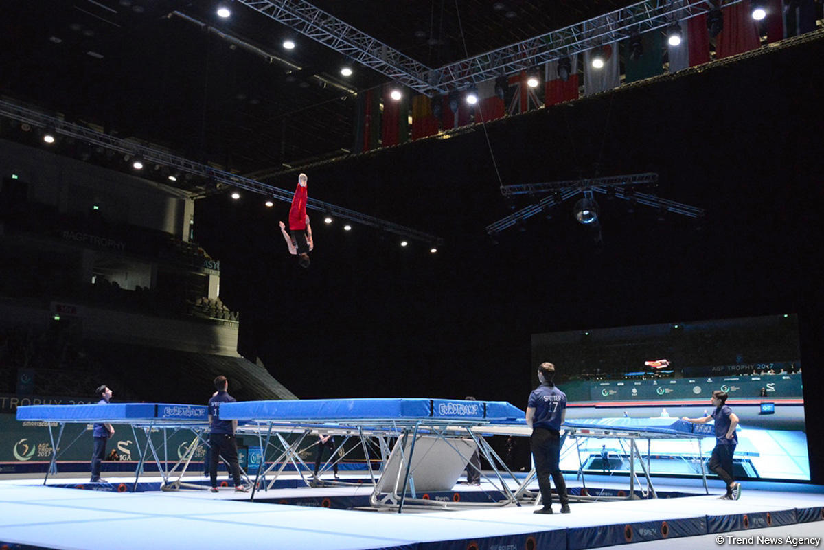 Bakıda kişilər və qadınlar arasında batut gimnastikası və tamblinq üzrə FIG Dünya kubokunun təsnifat yarışları (FOTOREPORTAJ)