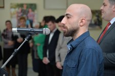 Aprel şəhidi olan heykəltəraşın sərgisinin açılışı olub (FOTO)