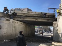 Bakıda qəza nəticəsində dağılan körpü ilə bağlı RƏSMİ AÇIQLAMA (ÖZƏL)  (FOTO)