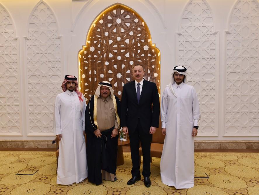 Prezident İlham Əliyev “Al Faisal Holding” şirkətinin rəhbəri və Qətər İş Adamları Assosiasiyasının sədri ilə görüşüb