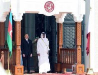 Prezident İlham Əliyevin Qətərdə rəsmi qarşılanma mərasimi olub (FOTO) (YENİLƏNİB)