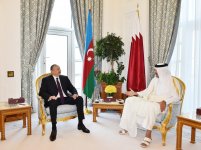 Azərbaycan Prezidentinin və Qətər Dövlətinin Əmirinin təkbətək görüşü olub (FOTO) (YENİLƏNİB)