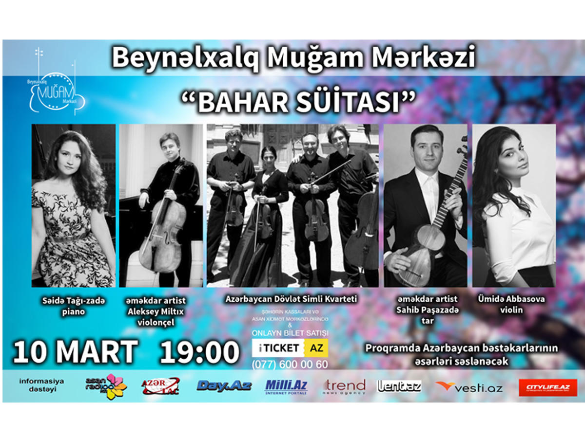 Beynəlxalq Muğam Mərkəzində "Bahar süitası" musiqi axşamı keçiriləcək