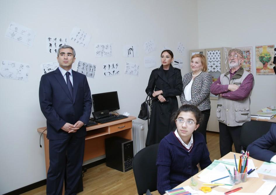 Azərbaycanın Birinci vitse-prezidenti Bilgəhdəki inteqrasiya təlimli internat məktəbinin yenidənqurmadan sonra açılışında iştirak edib (FOTO)