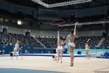 Bakıda idman gimnastikası üzrə Dünya kubokunun iştirakçılarının yoxlama məşqi keçirilib (FOTO)