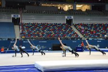Bakıda idman gimnastikası üzrə Dünya kubokunun iştirakçılarının yoxlama məşqi keçirilib (FOTO)