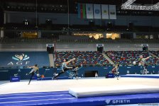 Bakıda idman gimnastikası üzrə Dünya kubokunun iştirakçılarının yoxlama məşqi keçirilib (FOTO)