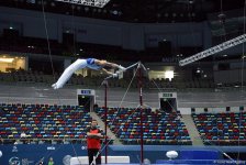 Bakıda idman gimnastikası üzrə Dünya kubokunun iştirakçılarının yoxlama məşqi keçirilib (FOTO)