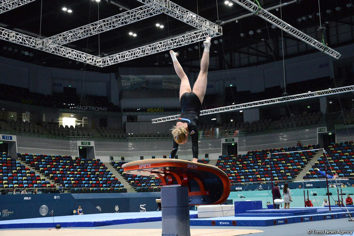 Bakıda idman gimnastikası üzrə Dünya kubokunun iştirakçılarının yoxlama məşqi keçirilib (FOTO)