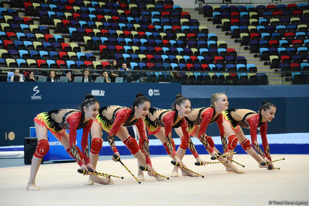 Bakıda idman gimnastikası üzrə Dünya kubokunun iştirakçılarının yoxlama məşqi keçirilib (FOTO)