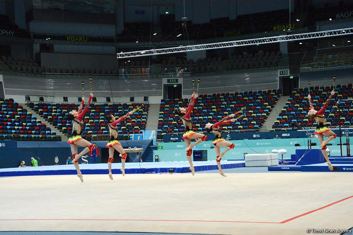 Bakıda idman gimnastikası üzrə Dünya kubokunun iştirakçılarının yoxlama məşqi keçirilib (FOTO)