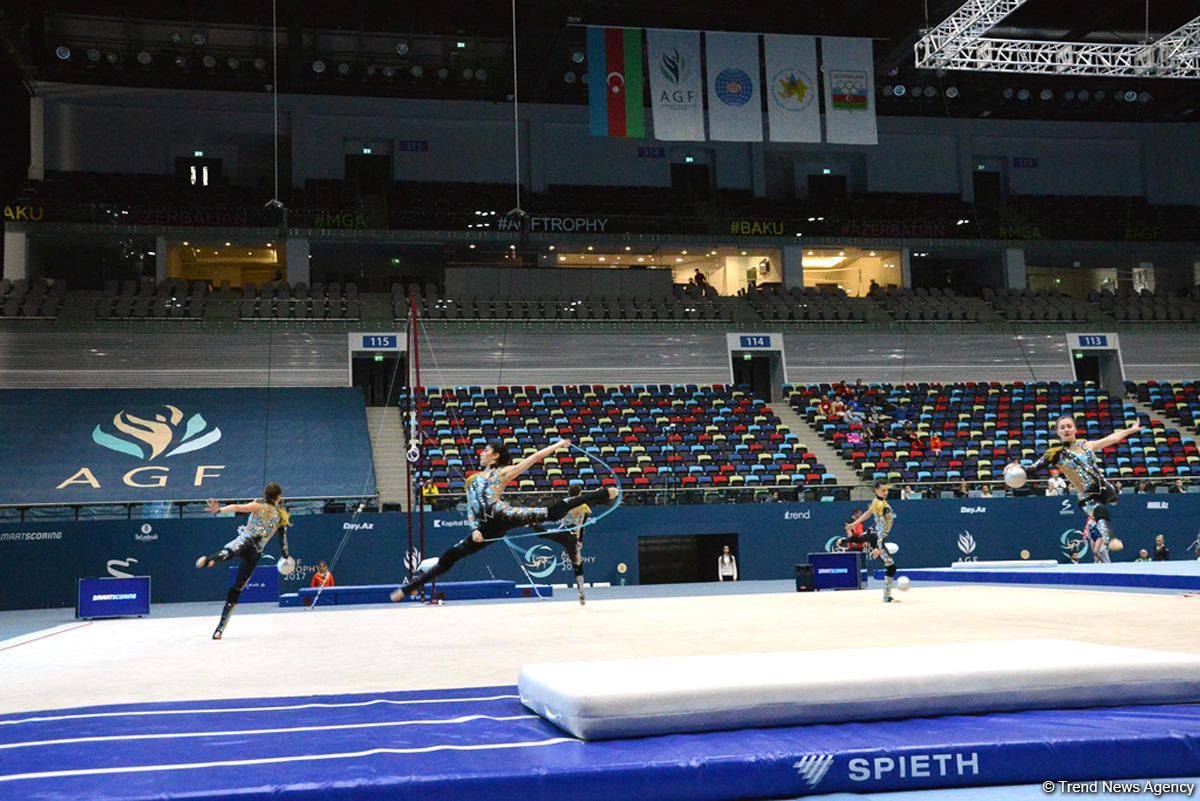 Bakıda idman gimnastikası üzrə Dünya kubokunun iştirakçılarının yoxlama məşqi keçirilib (FOTO)