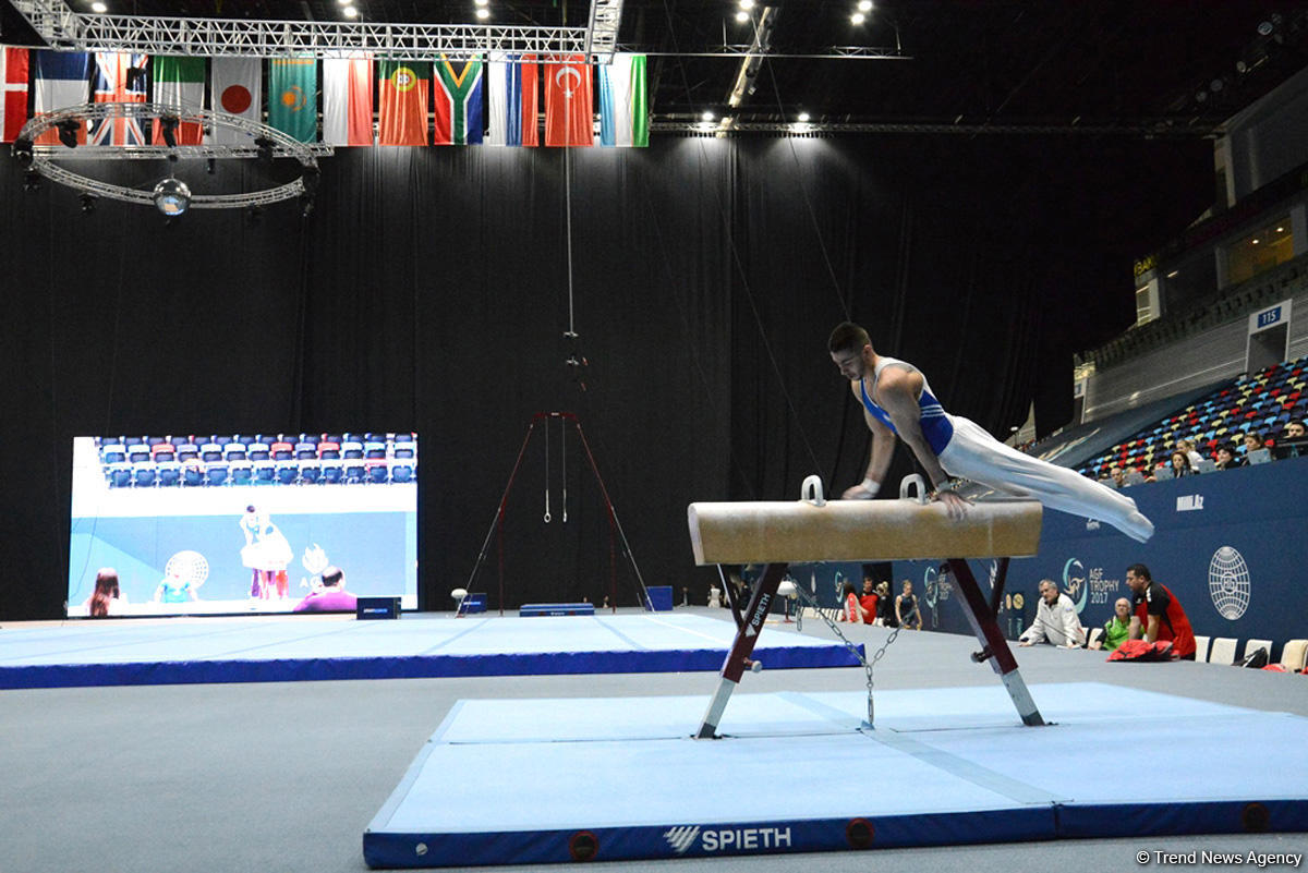 Bakıda idman gimnastikası üzrə Dünya kubokunun iştirakçılarının yoxlama məşqi keçirilib (FOTO)