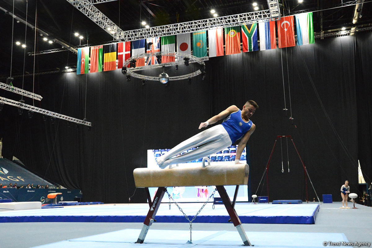 Bakıda idman gimnastikası üzrə Dünya kubokunun iştirakçılarının yoxlama məşqi keçirilib (FOTO)